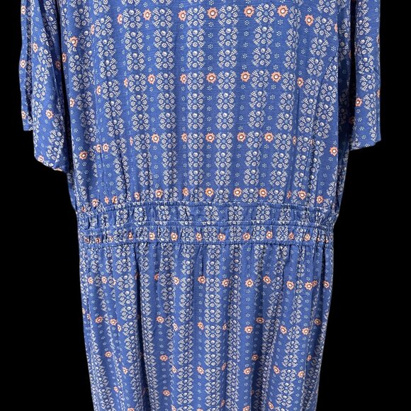 Knox Rose Flutter Sleeve Boho Maxi Dress Blue Pink NWT - Picture 8 of 11